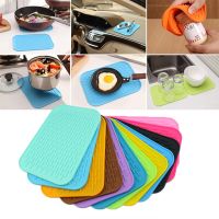 【CC】☋¤  Silicone Dish Drainer Insulation Placemat Table Bottle Opening Anti Pot Bowl Coaster