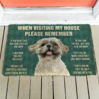 Please Remember Boston Terrier House Rules Custom Doormat Decor Print Carpet Soft Flannel Non-Slip Doormat