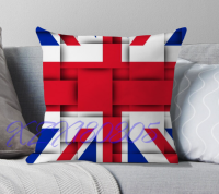 （xzx  31th）  (All inventory） United kingdom Flag Pillow Gift For England Flag United Kingdom Pride Gifts Throw Pillow, 18x18, Multicolor 04 (double-sided printing)