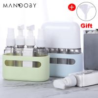 2/3/4-In-1 Travel Refillable Bottle Set Combined Lotion Shampoo Shower Lotion Split Bottle Empty Spray Bottle Cosmetic Container Travel Size Bottles C