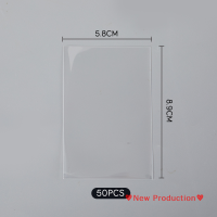 New Production? ซองการ์ดใสแฟลชสีทึบ50ชิ้นกระเป๋าใส่บัตรป้องกันรอยขีดข่วนกระเป๋าใส่ภาพถ่ายของไอดอล