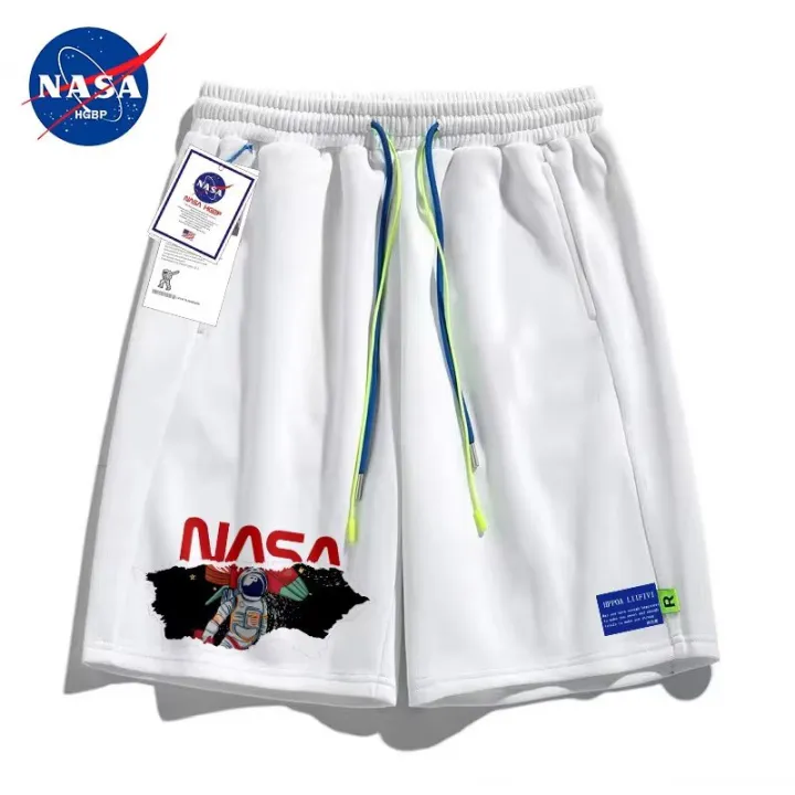 bermuda-กางเกงขาสั้น-แบบผูกเชือก-พิมพ์ลายนักบินอวกาศ-nasa-สไตล์เกาหลี-วินเทจ-ฤดูร้อน-สําหรับผู้ชาย