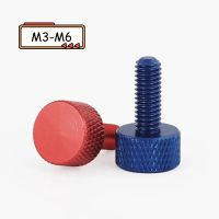 5PCSM3 M4 M5 M6 Colourful Aluminum Knurled Hand Tighten Thumb Screws With Metric Coarse Thread Computer Chassis Modification DIY Nails Screws  Fastene