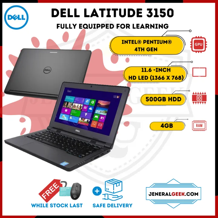 Español Residente Nadie Dell Latitude 11 3150 - 11.6" HD - Intel Pentium - 4GB RAM - 128GB SSD Or  500GB HDD - Suitable For Student & Light Use | Lazada