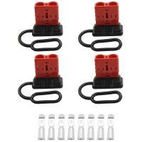 U14 Pcs 6-8 Gauge 50A Battery Quick Connect/Disconnect, Jumper Cable Plug Connector Kit for Towing Systems