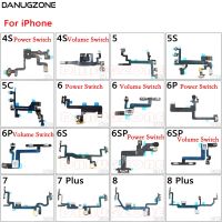 ปุ่มเปิด/ปิดไอโฟนสวิตช์ปิดเสียงปุ่มเปิด/ปิดสายเคเบิ้ลยืดหยุ่นสำหรับ Iphone 6 Plus 6S 5 5S 5c 4S 6 Plus 6Splus