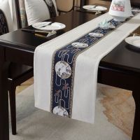 table runner tablecloth ธงโต๊ะสไตล์จีนใหม่โต๊ะน้ำชาสไตล์จีนโต๊ะน้ำชาแบบเซนผ้าแผ่นรองโต๊ะน้ำชายาวโต๊ะรับประทานอาหารโต๊ะน้ำชาผ้าปูโต๊ะน้ำชาผ้าชา