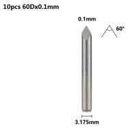 XCAN Milling Cutter 3 Edge Pyramid Engraving Bit 3.175mm Shank 10pcs 20/30/40/45/60/90 Degrees CNC Router Bit Wood Milling Tool