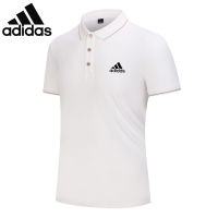 AdidasˉNEWเบเกอรี่ดั้งเดิมเสื้อยืดธุรกิจเสื้อเชิ้ตผู้ชายสีทึบ,เสื้อตัวในฤดูร้อนเสื้อตัวในหลวมขนาดใหญ่เสื้อตัวในปกครึ่งแขน