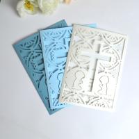 HOT Christening Cut Baptism Communion Invitations Cards