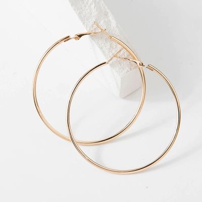 【YP】 40-80mm Exaggerated Big Hoop Earrings  for Aros Round Ear Wedding Jewelry Brincos
