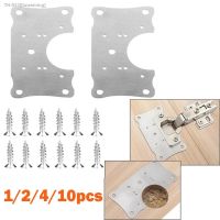 ✥◄ 10Pcs Cabinet Hinge Repair Plate Kit Kitchen Cupboard Door Hinge Mounting Plate Stainless Steel Furniture Hinge Fixing Hardware