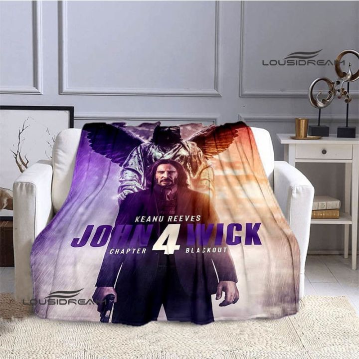 in-stock-john-wake-printed-blanket-picnic-blanket-warm-blanket-with-bedside-family-travel-blanket-birthday-gift-can-send-pictures-for-customization