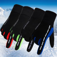 【cw】 Exclusive for Cross-Border Spot Winter Outdoors Sports s Men and ull Finger Thermal and Windproof Fleece Running Cycling Touch Screen ！