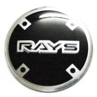 ราคาต่อ 1 ชิ้น สติกเกอร์อลูมิเนียม  RAYS ขนาด 44mm.(4.4cm.) สติกเกอร์ นูนเล็กน้อย