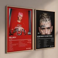 Lil Peep Poster - Pop Rap Music Album Cover Artist - Aesthetic Rapper Hip Hop Rock - EVERYBODYS EVERYTHING Canvas Room Home Wall Decor Liyanhong2