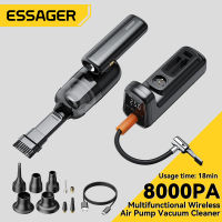 Essager เครื่องดูดฝุ่นไร้สายแบบ5 In 1เครื่องดูดฝุ่นแบบพกพา8000Pa สำหรับทำความสะอาดบ้านรถยนต์เครื่องดูดฝุ่นอัตโนมัติแบบชาร์จไฟได้เป่าลมแบบไร้สาย