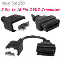 ใหม่ OBD Adapter สำหรับ Honda 5Pin OBD1 OBD2 16Pin หญิง Diagnostic Connector สำหรับ Honda 5 Pin Car Scanner OBD II Extension Cable