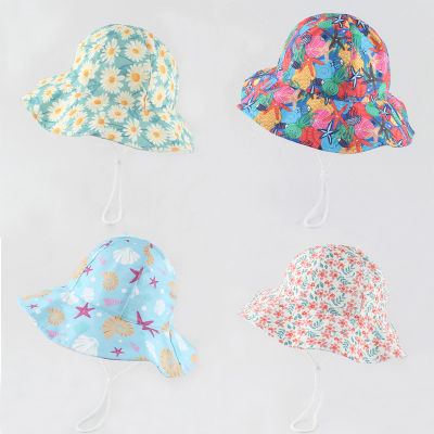 [hot]Kids Bucket Hat Big Brim Foldable Baby Sun Hats For Girls Boys Outdoor Summer Anti UV Beach Cap Panama Fisherman Hat