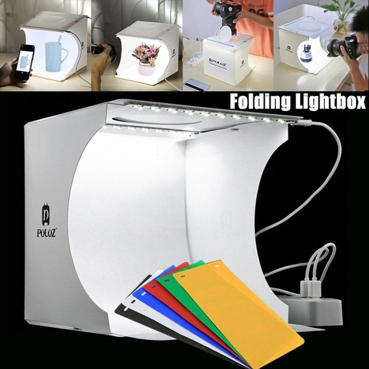 smilewil-กล่องไฟถ่ายภาพ-สตูดิโอถ่ายภาพ-led-1-2-แผง-puluz-มินิโฟโต้สตูดิโอ-มีพื้นหลังให้มา6สี-สตูดิโอ
