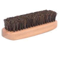 LUOEM Shoe Brush Horsehair Shoe Brush Large Professional Boot Shoe Shine And Brush Shoe Polish Brush Horse Hair Shoe Care