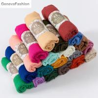 GENEVA แฟชั่น สำหรับผู้หญิง สีทึบ ผ้าฝ้าย ผ้าคลุมไหล่หญิง คลุมเต็ม หมวก beanies Underscarf ผ้าลินิน ผ้าพันคอหัว ผ้าโพกหัวอิสลาม มุสลิม turbante สตรี hijabs