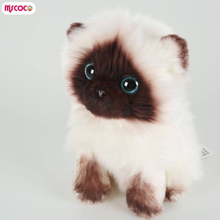 ตุ๊กตาแมวยัดนุ่นจำลอง3d-mscoco-ตุ๊กตารูปทรงสัตว์แมวสมจริงเหมาะสำหรับเด็กเด็กเด็กทารก