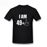 MenS 50 Years Old Born In 1971 T-Shirt I Am 49 Plus Middle Finger Funny 50Th Birthday Gift Cotton T Shirts Oversized Clothes Xl S-4XL-5XL-6XL