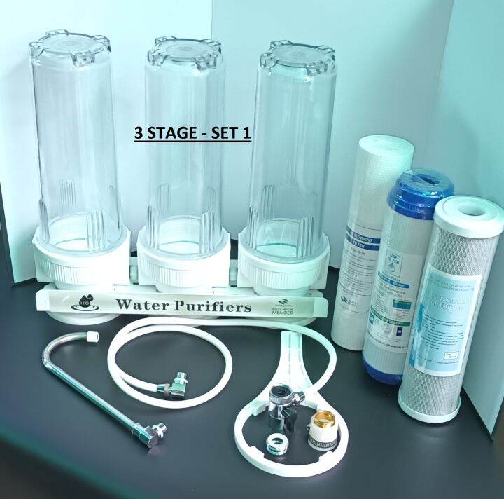 3 Stage Counter Top Water filter /with faucet & connectors /with 3pcs