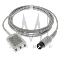 6P ถึง3 Leads ECG EKG Trunk Cable สำหรับ AAMI6P Sapcelabs Welchallyn Edan Monitor,IEC หรือ AHA ตลอดชีวิต (LL) Intermediate Adapter