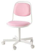 ÖRFJÄLL Childrens desk chair, white/Vissle pink (เออร์ฟแยล เก้าอี้เด็ก, ขาว/วิสเล่ ชมพู)