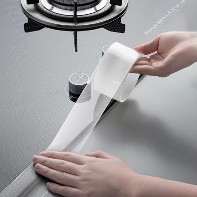 Sink Kitchen Waterproof Transparent Tape Nano Mildew Strong Self Adhesive Pool Water Seal Bathroom Gap Strip Silicone Stickers