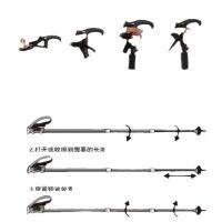 Spot parcel post Carbon Ultra-Light Shock Absorption 4 Section escopic Straight Handle Hiking Outdoor Supplies Cane Crutch AA