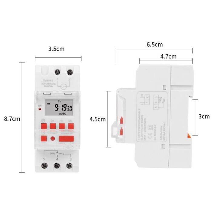 sinotimer-สวิตช์ตัวจับเวลารายสัปดาห์แบบดิจิตอลตั้งโปรแกรมได้220v-230v-ac-เวลาตัวควบคุมการรีเลย์7วันเปิดปิดอัตโนมัติราง-din