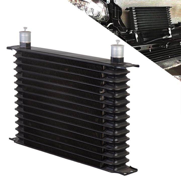Universal 15 Rows Aluminum Auto Car Oil Cooler AN10 Engine Transmission
