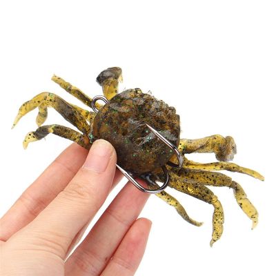 3D 10cm Sea Manic Saltwater Bass Wrasse Crab Bait Tackle Hook