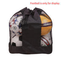 Volleyball Soccer Single Shoulder Basketball Sack Mesh Ball Bag Undeformable Adjustable Strap Large Capacity Drawstring Outdoor