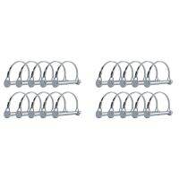 ♕⊕㍿ 20Pcs Wire Lock Pin 5/16 Inch Shaft Locking Pin Hitch Pin With Round Arch Wire Retainer For Farm Trailers Lawn Garden