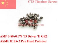 Button Head Titanium screws 0-80x2 mm Torx T5 Driver Custom Ti GR2 10 pcs QCTI Screw