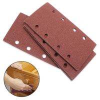 ○∋ 30Pcs 8 Holes Square Sanding Paper Sheet 60-800 Grits Flocking Sandpaper Aluminum Oxide Abrasive Tools Wood Polishing Tools