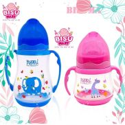 COMBO 2 Bình Sữa PP cổ rộng tay cầm Pappi 150ml và 250ml Thailand BPA FREE