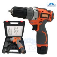 ?ลดราคา cordless drill  MOLITA สว่านไร้สาย สว่าน 48V 2 ระบบ ปรับสปีดได้ สำหรับเจาะไม้ เหล็ก ขันน็อตสกรู (แบต1 ก้อน) สีเทาส้ม-สว่านไร้สาย สว่านไฟฟ้าไร้สาย สว่านแบต สว่านไฟฟ้าแบต