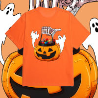 เสื้อยืด น่ารัก ฮาโลวีน ฟักทอง Halloween เสื้อยืดแฟชั่นพิมพ์