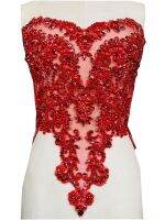 Handmade redroyalblueddepgreengoldsilver rhinestones bodice applique sewing beads crystal trim patches dress accessory