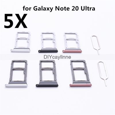 5ชิ้น Note20อัลตร้าซิงเกิ้ลอะแดปเตอร์แบบคู่สำหรับ Samsung Galaxy Note 20อัลตร้าซิมการ์ดที่ใส่ถาดอะไหล่ทดแทน