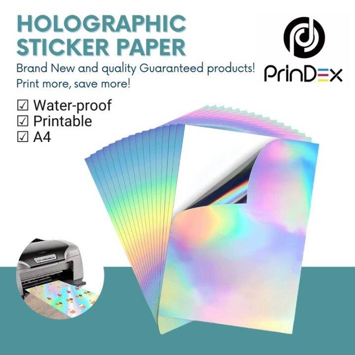 A4 Size Holographic Hologram Printable Sticker PET Self-adhesive ...