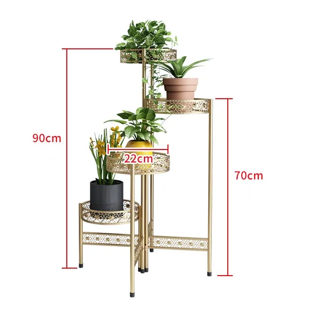 4 Tier Metal Plant Stand Shelf Foldable Plant Stand Flower Pot Holder