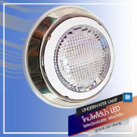 PP โคมไฟใต้น้ำ 24V LED-18W แบบติดผนังขอบสระ รุ่น SD-818-24V-18W-BL