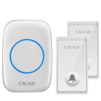 CACAZI กันน้ำในครัวเรือนไร้สายออด Self-Powered อัจฉริยะ LED Light Call Bell 300M รีโมทแบตเตอรี่ปุ่ม60แหวน5