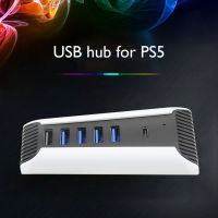 ALLOYSEED 5 in1 USB Splitter Expander Hub For PS5 USB Hub USB3.0 Splitter Expander Extension High Speed Port Adapter for PS5 USB Hubs